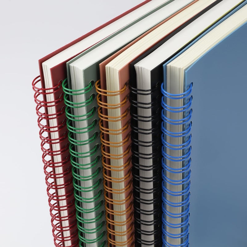Aacehlh 5 Pack Spiral Notebooks 8.3" x 5.7", 80 Sheets College Ruled Notebook with Plastic Waterproof Cover, A5 Lined Journal for Office, School,Home - Image 5