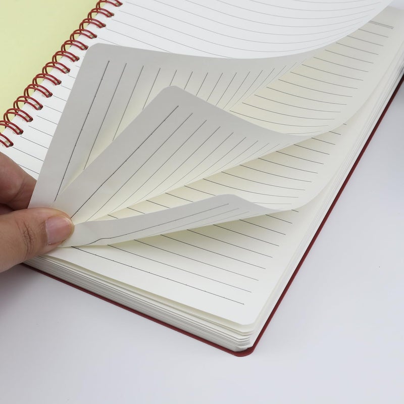 Aacehlh 5 Pack Spiral Notebooks 8.3" x 5.7", 80 Sheets College Ruled Notebook with Plastic Waterproof Cover, A5 Lined Journal for Office, School,Home - Image 4