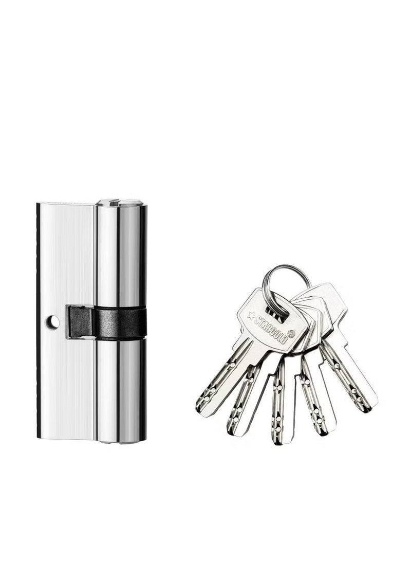 High-Quality 70mm Cylinder Lock, Anti-Theft Iron Body, 5 Keys Pin Cylinder DSLWD70, Anti-Bump, Anti-Drill and Anti-Pick Door Lock with Key, High Security for Wooden, UPVC And Composite Doors - Image 1