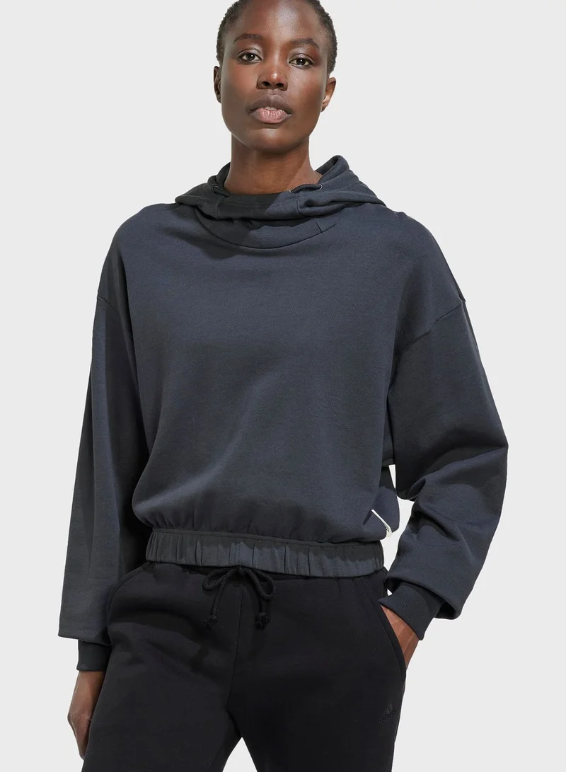 Adidas Logo Crop Hoodie