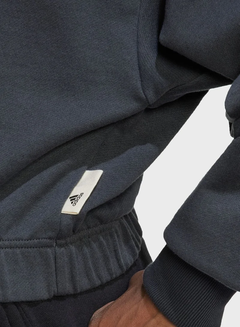 Adidas Logo Crop Hoodie