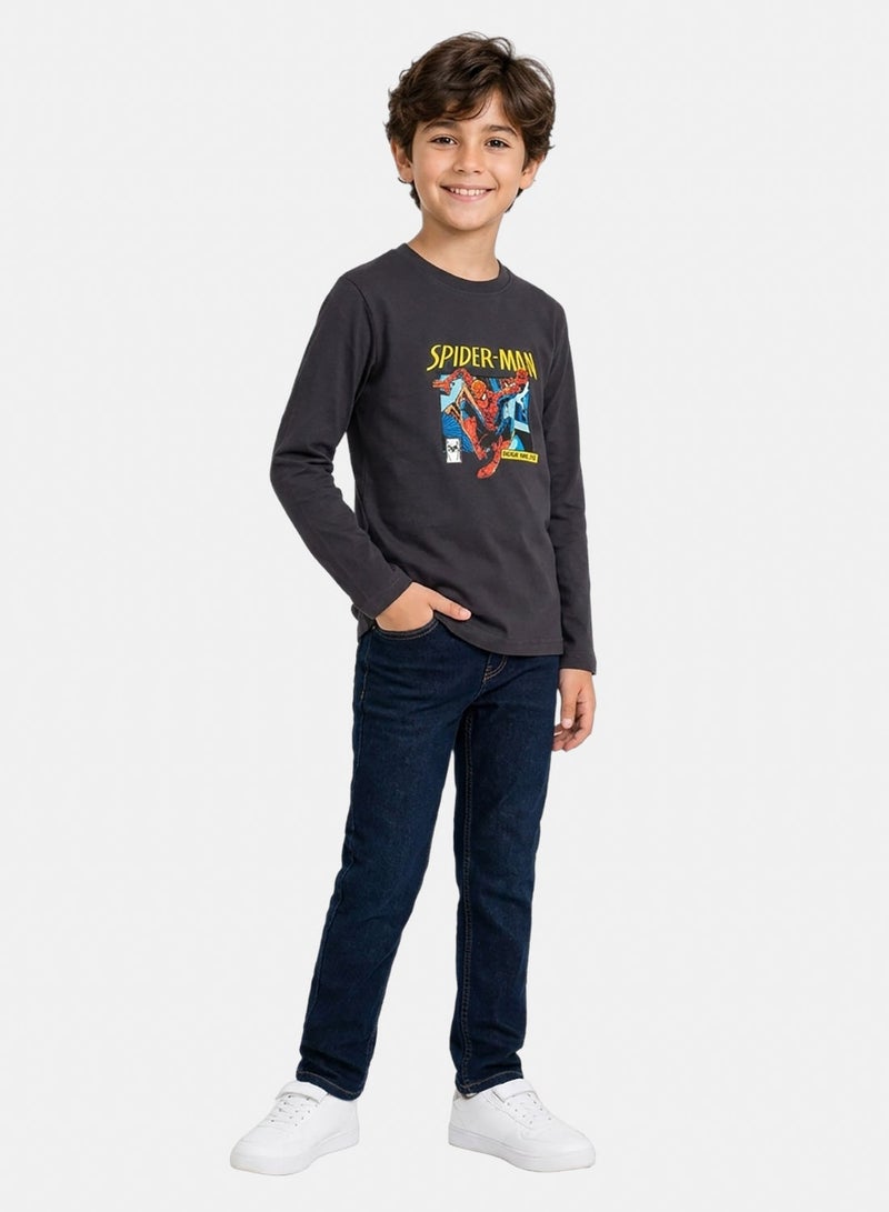 Andora Cotton Boys T-Shirt With Chest Print - Image 2