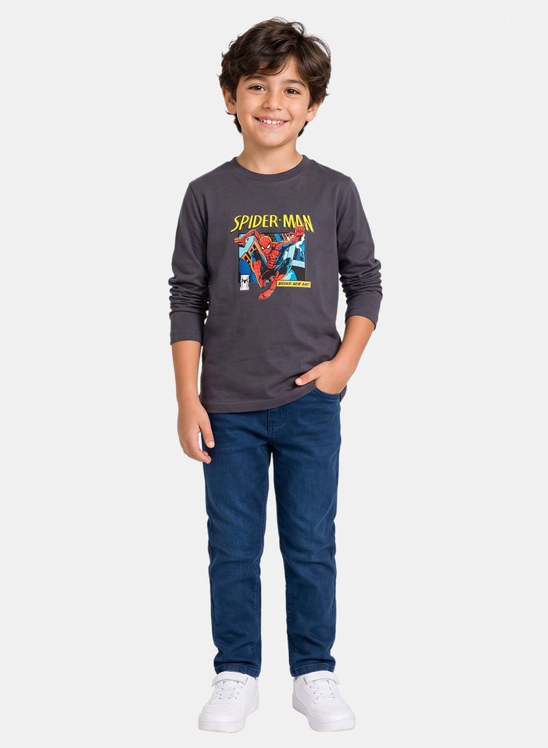 Andora Cotton Boys T-Shirt With Chest Print - Image 1