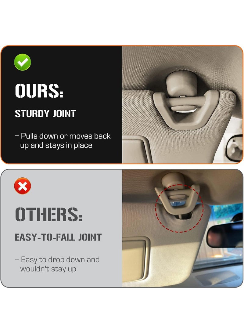 Sun Visor with Vanity Light for 2013-2018 Nissan Altima Without Sunroof, Left Driver Side Beige Sunvisor Replacement 96401-3TA2A - Image 2