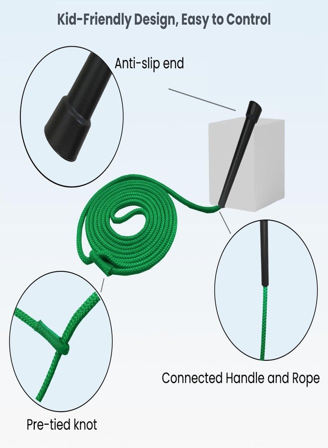 OOHGLITZ Cowboy Lasso Rope - Pre-Tied Roping Rope, Kids Lasso Toy, Sheep Lariat Ranch Rope, Lassoing Toy for Western Party Play (Green) - Image 3