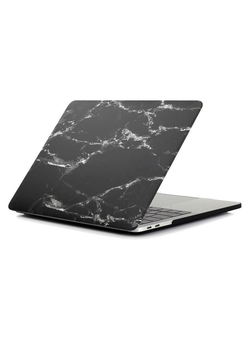 Hard Shell Protective Case Cover Compatible with MacBook Pro 16-Inch Model: A2141 (MVVJ2xx/A, MVVK2xx/A, MVVL2xx/A, MVVM2xx/A) Retina Display with Touch Bar Touch ID, Black Marble - Image 1