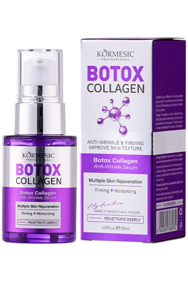 Kormesic Botox Collagen Anti Wrinkle Serum 30ml Moisturizing Firming Skin Rejuvenation Anti-Wrinkle Serum with Hydrolyzed Keratin & Collagen Improve Skin Texture - Image 1
