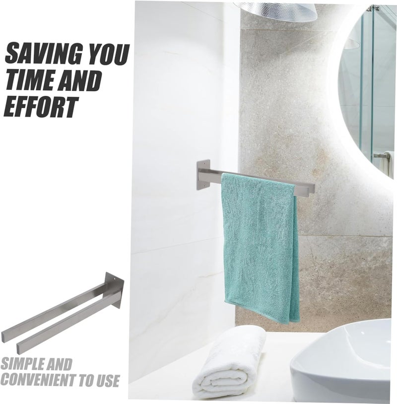Mountain region eligible ship MAGICLULU 304 Stainless Steel Towel Rack Modern Design Dual Bar Holder Easy Assembly for Bathroom Kitchen Fine polished finish - Image 3