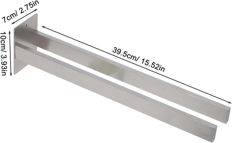 Mountain region eligible ship MAGICLULU 304 Stainless Steel Towel Rack Modern Design Dual Bar Holder Easy Assembly for Bathroom Kitchen Fine polished finish - Image 2