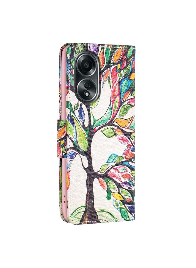 اس-توب جراب هاتف جلدي بنمط رسم ملون لهاتف OPPO A98 5G - Image 3