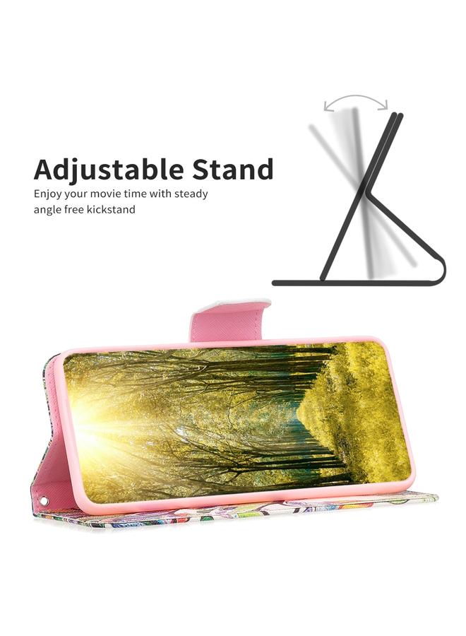 اس-توب جراب هاتف جلدي بنمط رسم ملون لهاتف OPPO A98 5G - Image 4