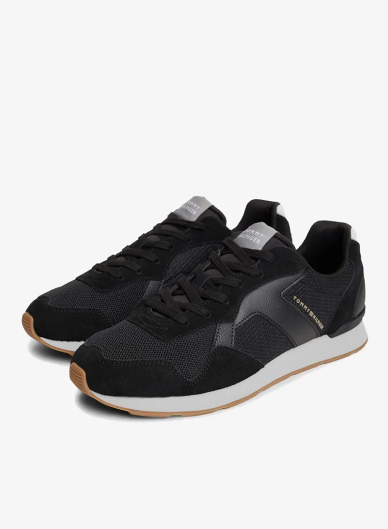 Tommy Hilfiger  Logo Mixed Texture Trainers for Men | Best Price UAE