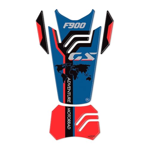labelbike 3D Sticker Motorcycle Tank Pad Protection and Decoration in Resin Compatible with BMW F 900 GS Adventure Blue Red Black Grey - Image 3