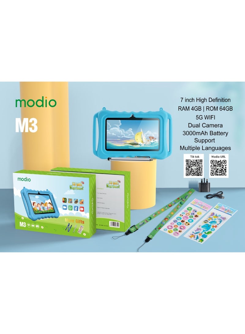 modio M3 5G Android Tablet for Kids 7 inch display 4GB RAM 64GB ROM Dual Camera 3000 mAh Battery - Image 3