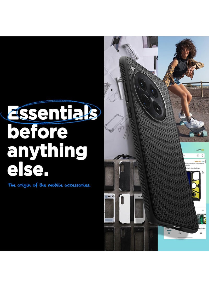 Spigen - Spigen Liquid Air designed for OnePlus 12 case cover - Matte Black - Image 1