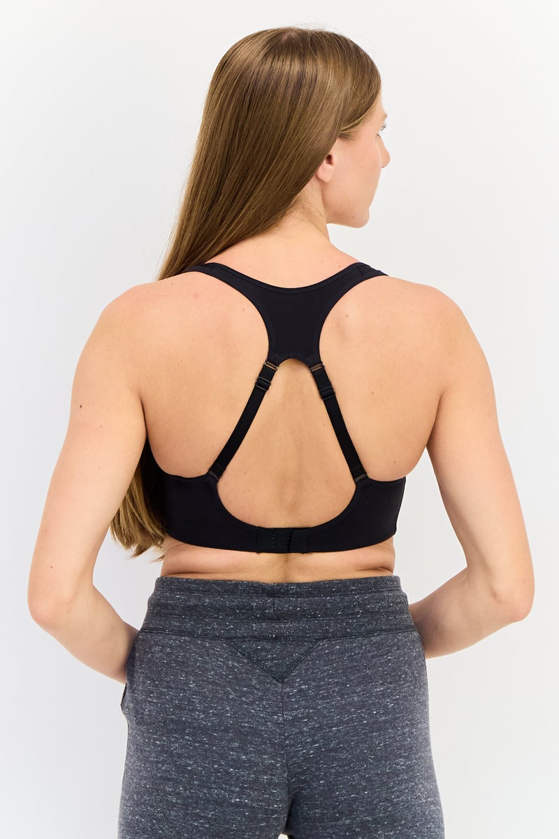 Nike Women Dri-Fit Brand Logo Padded Training Sports Bra, Black - Image 3