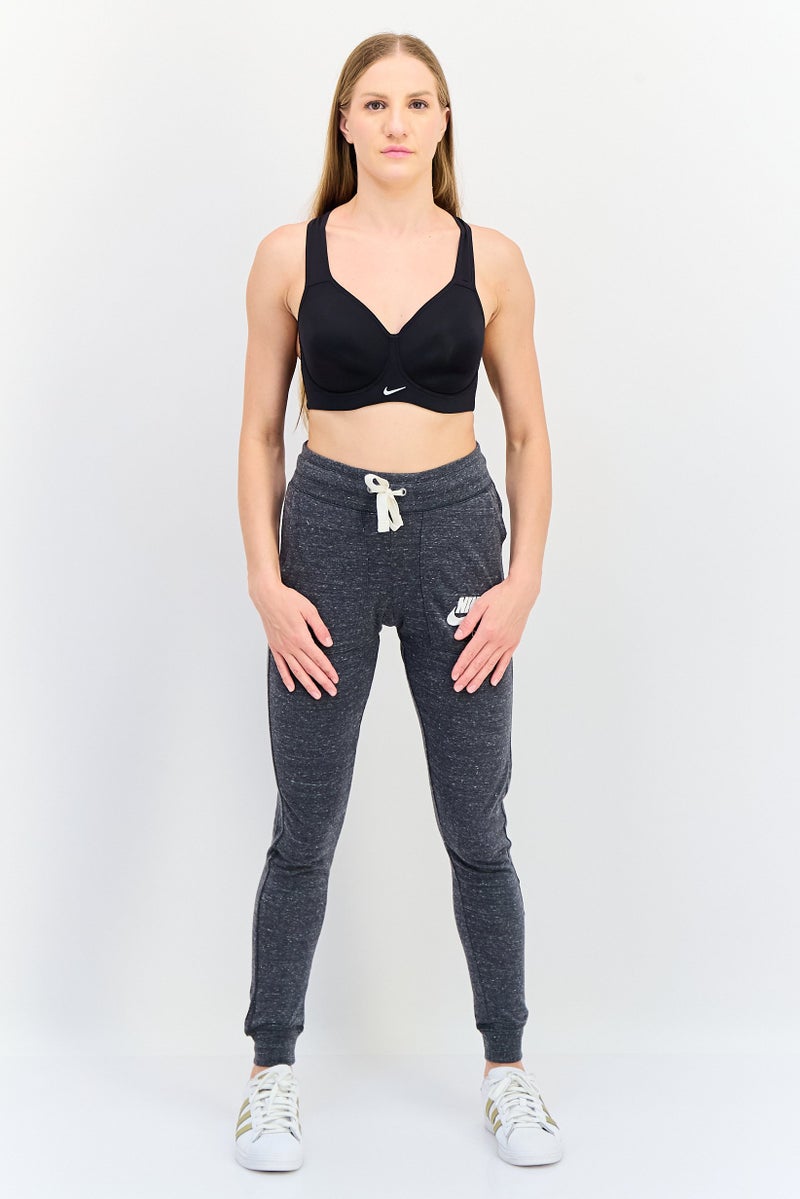 Nike Women Dri-Fit Brand Logo Padded Training Sports Bra, Black - Image 2