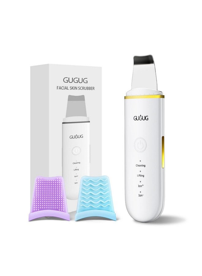 GUGUG Skin Scrubber Face Spatula Skin Spatula Pore Cleaner Blackhead Remover Tools for Facial Deep Cleansing-4 Modes -White - Image 1