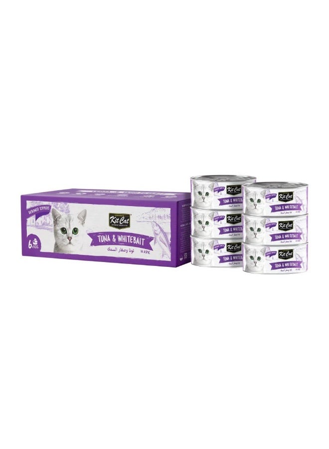 Kit Cat - Deboned Toppers 6x50g Box - Tuna & Whitebait