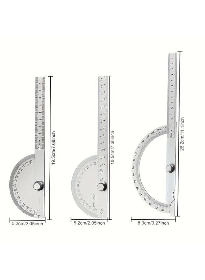 هوللو 5 مقياس زوايا من الفولاذ المقاوم للصدأ بقوة 91 بوصة مع منقلة متدرجة دوارة 360 درجة - Image 3