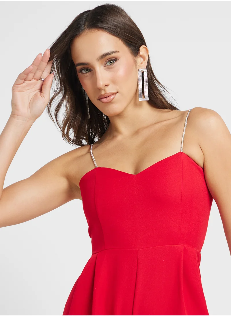 ايلا ليمتد اديشن Cryrstal Strap Jumpsuit With Sweetheart Bust