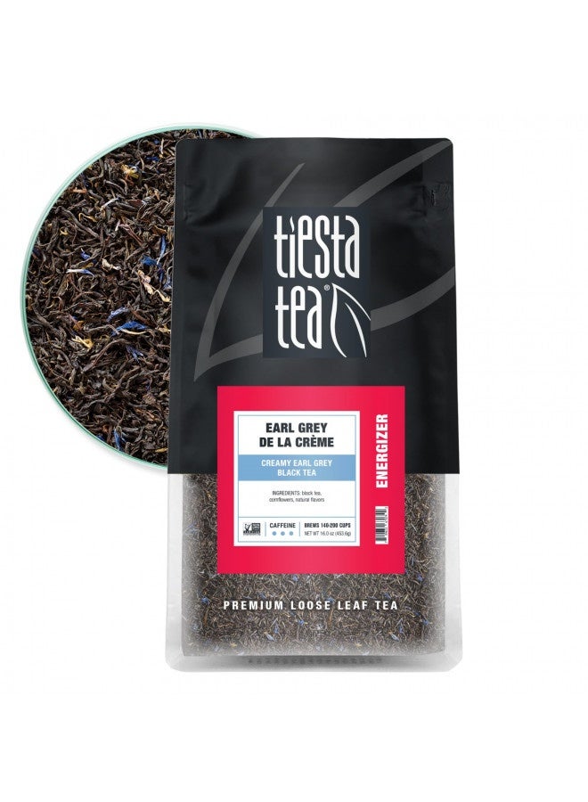 Tiesta Tea Tiesta Tea - Earl Grey De La Crème, Creamy Earl Grey Black Tea, Loose Leaf, Up To 200 Cups, Make Hot Or Iced, Caffeinated, 16 Ounce Resealable Bulk Pouch 