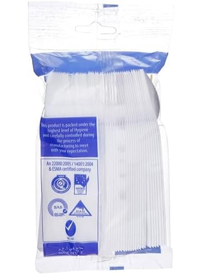 Hotpack Disposable Plastic Tea Spoon White 50Pcs - Image 3