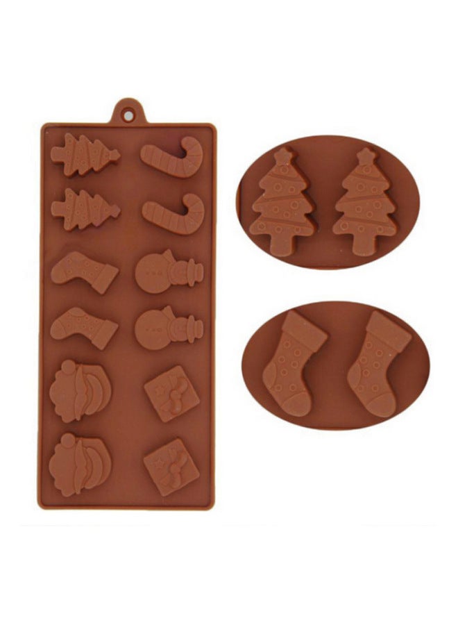 Series Snowman Socks Tree Chocolate Mold Ice Tray Ice Film Diy Making Soap Mold-Color:Figure Color - Image 1