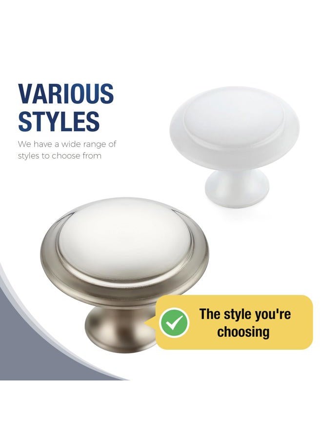 JOY DECOR 18 Pack Brushed Nickel Cabinet Drawer Hardware 30mm Kitchen Cabinet Knobs Drawer Pulls with Installation Screws for Dressers Kitchens Cupboard - Image 4