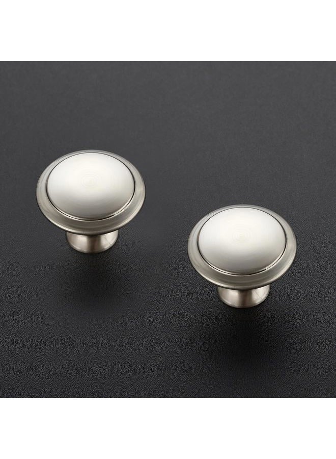 JOY DECOR 18 Pack Brushed Nickel Cabinet Drawer Hardware 30mm Kitchen Cabinet Knobs Drawer Pulls with Installation Screws for Dressers Kitchens Cupboard - Image 2