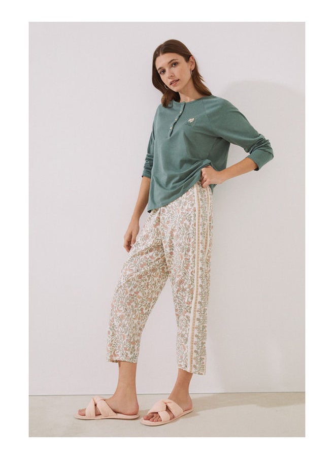 women'secret - Long cropped printed pajamas - Image 1