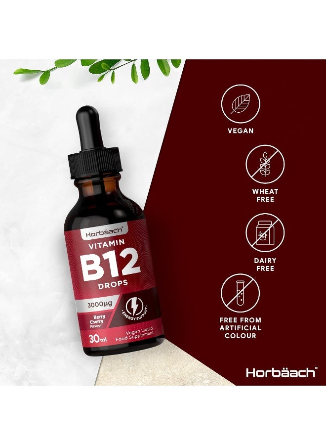 Horbäach Vitamin B12 3000UG Berry Cherry flavour 30ml - Image 4
