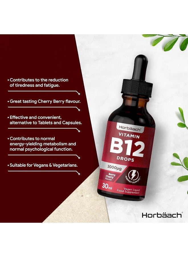 Horbäach Vitamin B12 3000UG Berry Cherry flavour 30ml - Image 2
