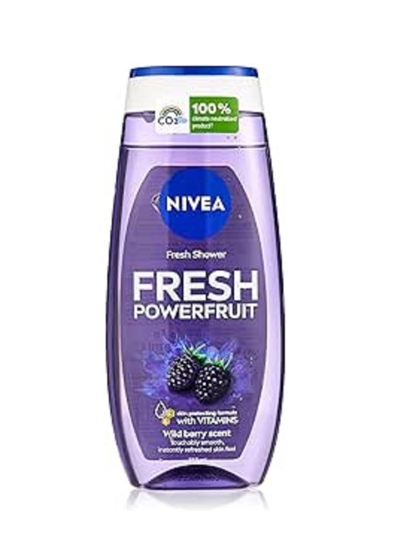 Nivea Fresh Power Fruit Shower Gel Wild Berry Scent 250ml - Image 1