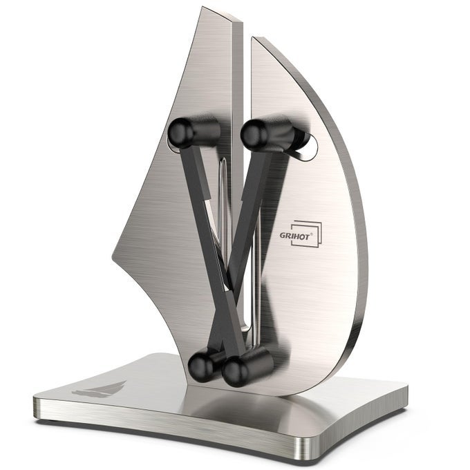 VN3 PROFESSIONAL KNIFE SHARPENER 3ACTION STREAMLINED SAILBOAT DESIGN FOR EFFORTLESS KNIFE SHARPENING THE ULTIMATE TOOL FOR PRECISION 11 TO 21 DEGREE ANGLES UPGRADE STAINLESS STEEL
