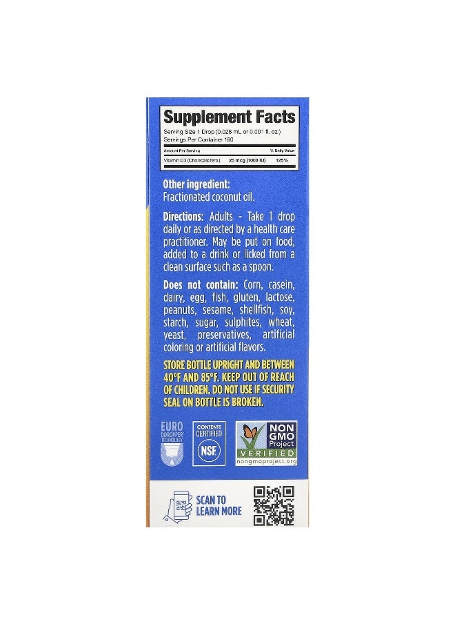 Ddrops Ddrops, Liquid Vitamin D3, 1000 IU, 0.17 fl oz (5 ml)  - Image 2