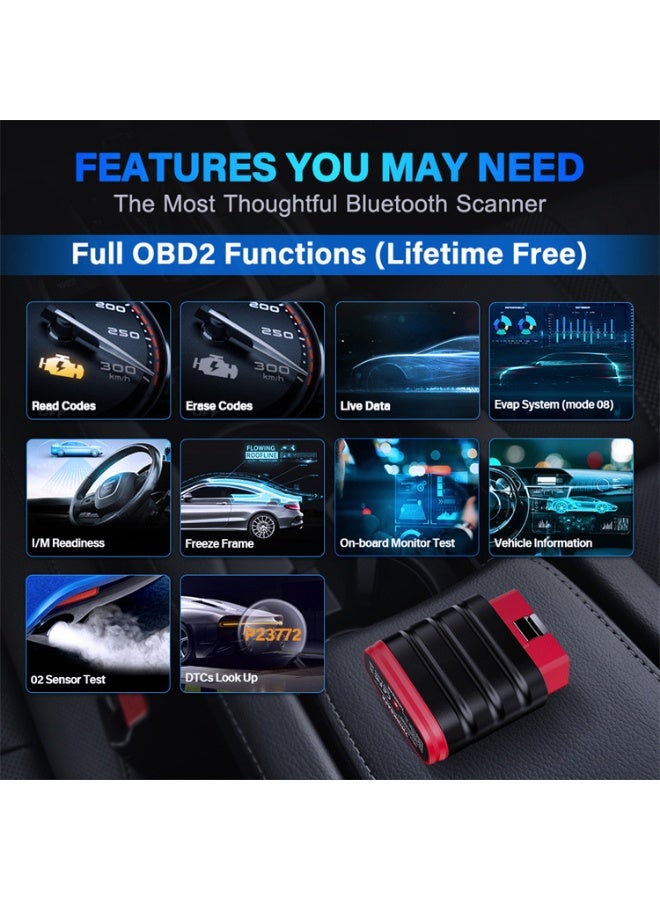 THINKCAR OBD2 Diagnostic Tool Full System Scanner with 5 Reset Functions, Brake Oil SAS TPMS BLEED Reset, Complete OBD2 Scanner for iOS Android, 10 Languages Supported, Car Fault Code Reader - Image 4