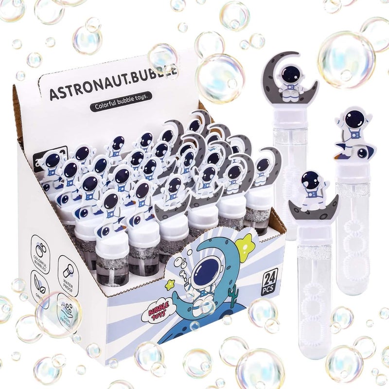 JOYYPOP 24 Pack Mini Bubble Wands for Kids Space Party Favors Astronaut Bubble Wands Summer Gifts for Boys Girls Space Theme Birthday Party - Image 2