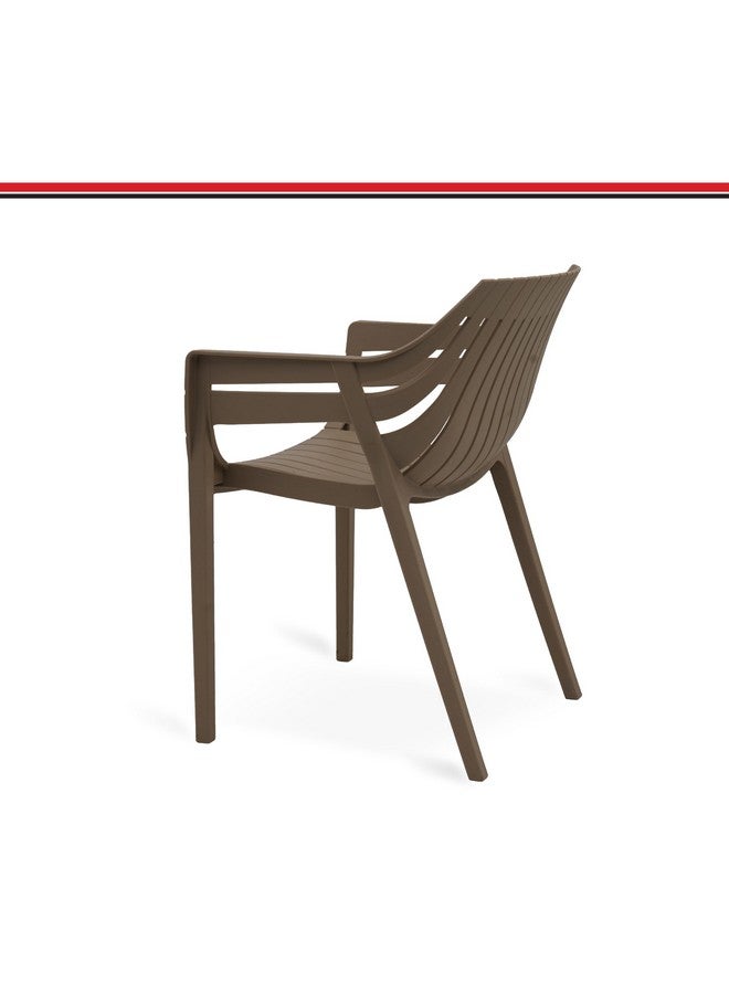 Supreme chairs Supreme chairs Spectrum with Arm Oversized Plastic Chair for Home, Garden, Cafeteria and Restaurent Purpose Comes with 6 Months Warranty (Color: Dark Beige, Count: 2) - Image 4