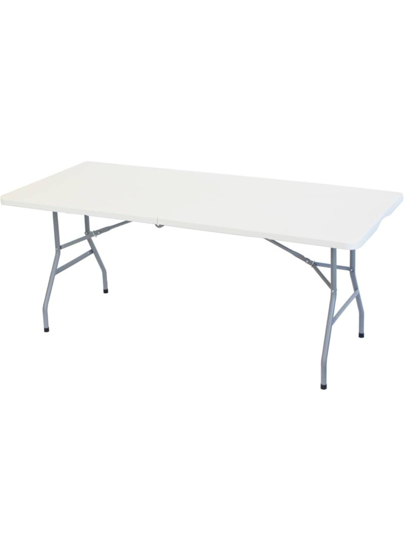 Generic Heavy Duty Folding Garden Table – 6FT (1.8m) Outdoor Plastic Table with Steel Frame - Image 1