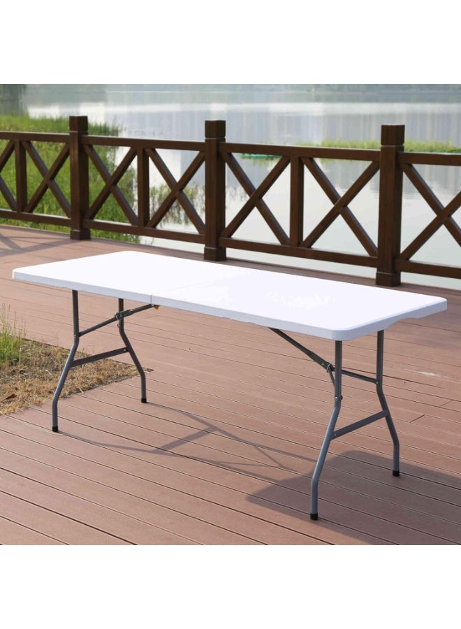 Generic Heavy Duty Folding Garden Table – 6FT (1.8m) Outdoor Plastic Table with Steel Frame - Image 5