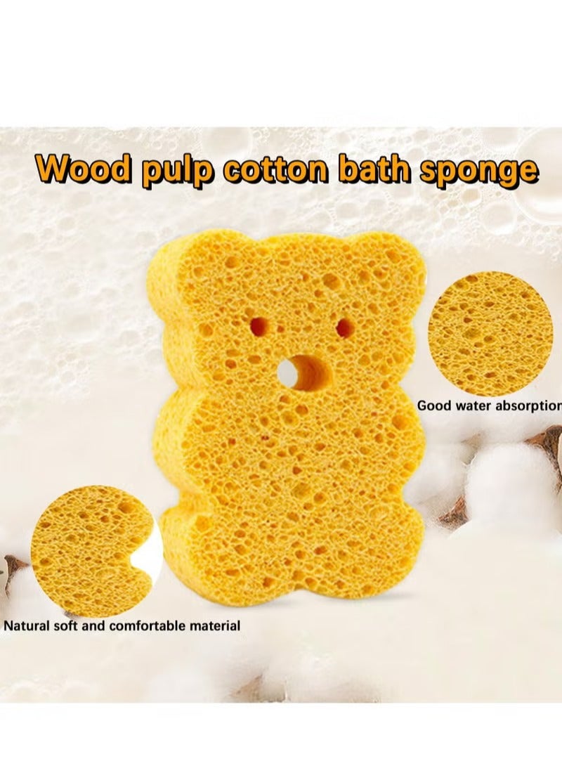 4 Pack Premium Bath Sponge, Bath Foam Rub Shower Sponge, Soft Cotton Scrubber Bath Brush Rubbing Towel for Toddler Infant Newborn Great for Sensitive Skin (Set of 4) - Image 4