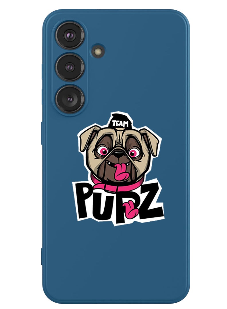 Theodor Protective Slim Fit Case Liquid Silicone Cover with Full Body Protection Anti-Scratch Shockproof Case For Samsung Galaxy S24 (Blue) - pupz - Image 1