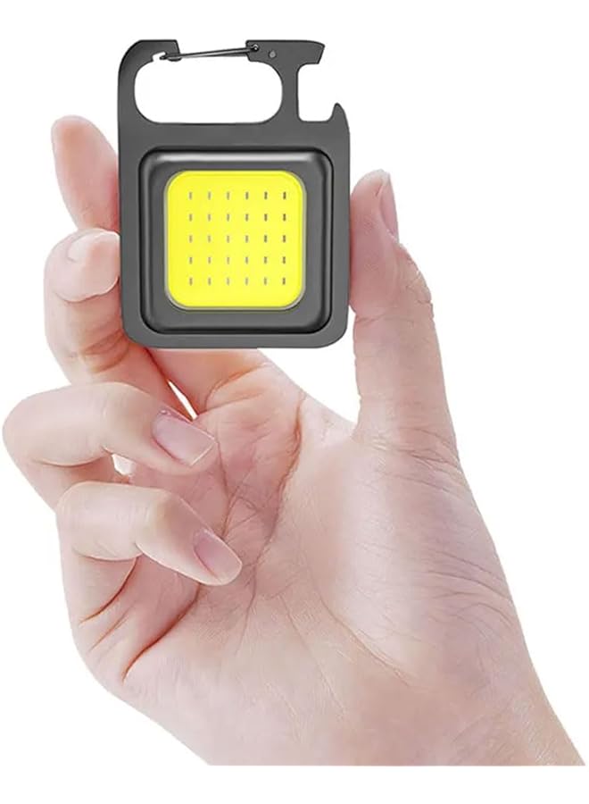 Keychain mini magenetic LED rechargable flash light Light Modes Portable Pocket Light with Folding Bracket Bottle Opener and Magnet Base for Camping Fishing Walking - Image 2