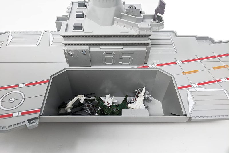 Toy Essentials Toy Aircraft Carrier Submarine and Battleship Destroyer Combo with 8 Mini Fighter Jets - Image 4