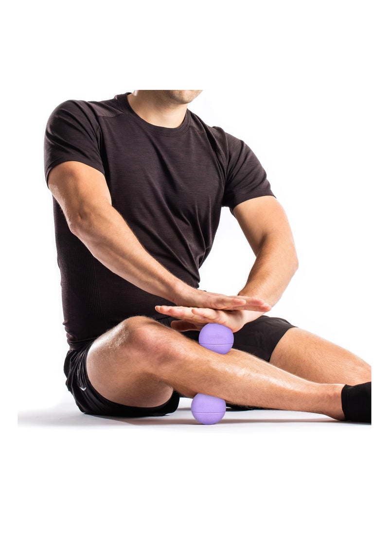 SYOSI Massage Lacrosse Balls Therapy for Sore Muscles Shoulders Neck Back Foot Body Deep Tissue Trigger Point Muscle Knots Yoga and Myofascial Release Purple  - Image 4