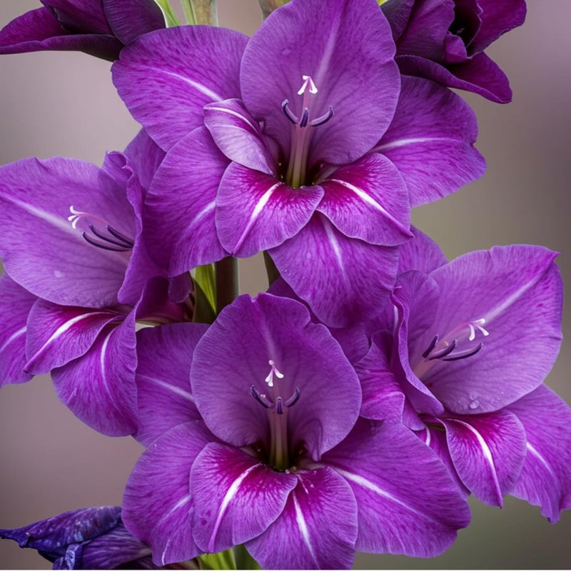 CZ Grain Purple Flora Gladiolus Bulbs to Grow - Sword Lily, Easy to Grow Perennial Garden or Container Flowers (5 Bulbs) - Image 1