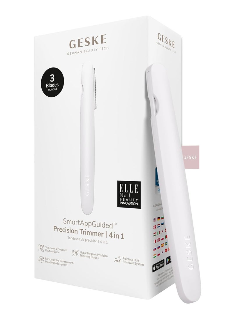 GESKE GESKE Precision Trimmer | 4 in 1 | Painless, Hygienic Hair Remover | Precise Hair Trimmer Tool | Face & Body | Men & Women | Grooming Device | Hypoallergenic, Easy-to-exchange Blades | All Skin Types, Starlight  - Image 1