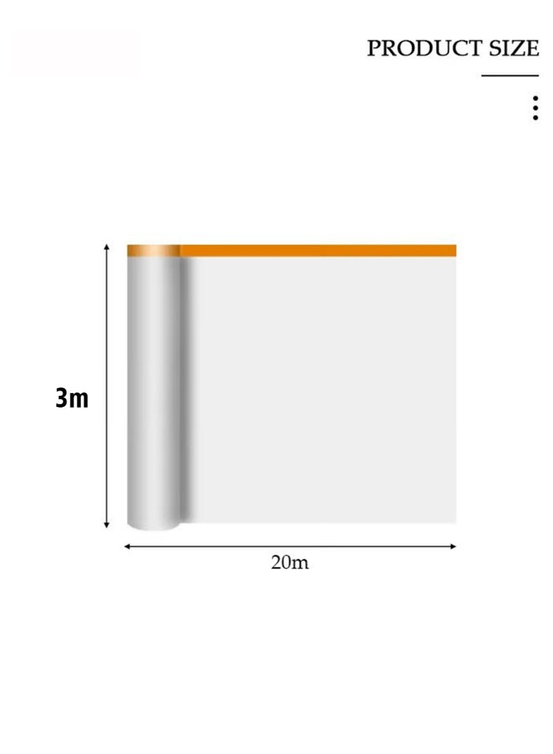 YOUGE Plastic Drop Cloths, (3mx20m) Waterproof Anti-Dust Furniture Cover With Adhesive Strip, Thicken Painters Drop Cloth, Disposable Plastic Cover for Painting Protection, Large Anti Dust Clear Cover for Sofa Furniture Floor Wall Protection - Image 4