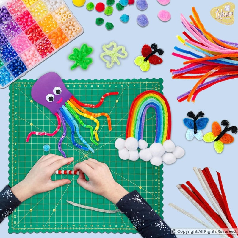 Lakeer Lakeer Pipe Cleaners 100 Pcs 10 Colors Chenille Stems for DIY Crafts Decorations Creative School Projects 6 mm x 12 Inch White Colors - Image 4